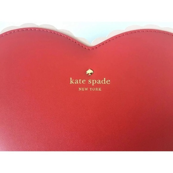 Kate Spade NY Red Leather Crossbody Heart Bag NWT - Picture 12 of 12